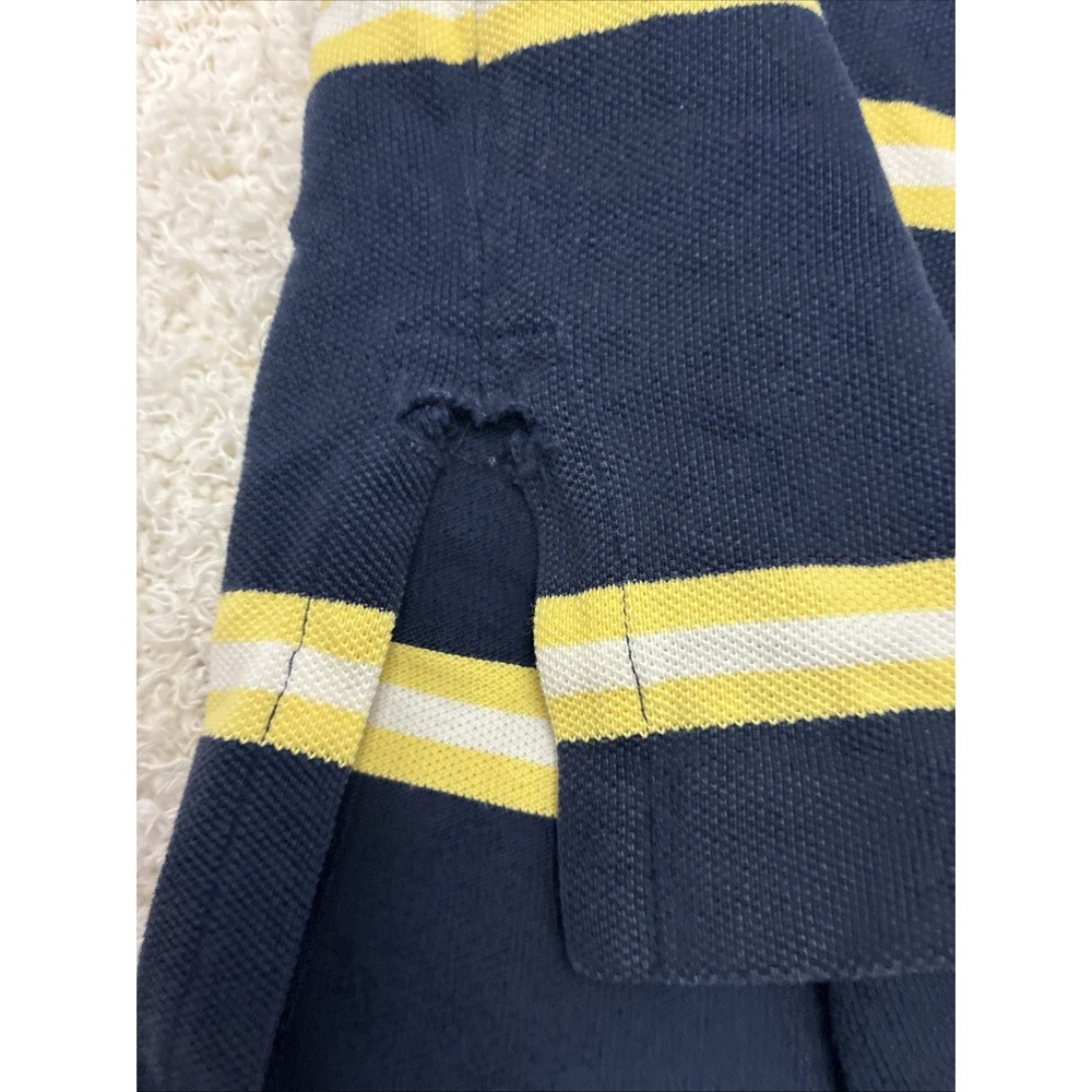 Polo Ralph Lauren Mens Polo Shirt Short Sleeve Navy/Yellow Striped Size XXL - Picture 8 of 10